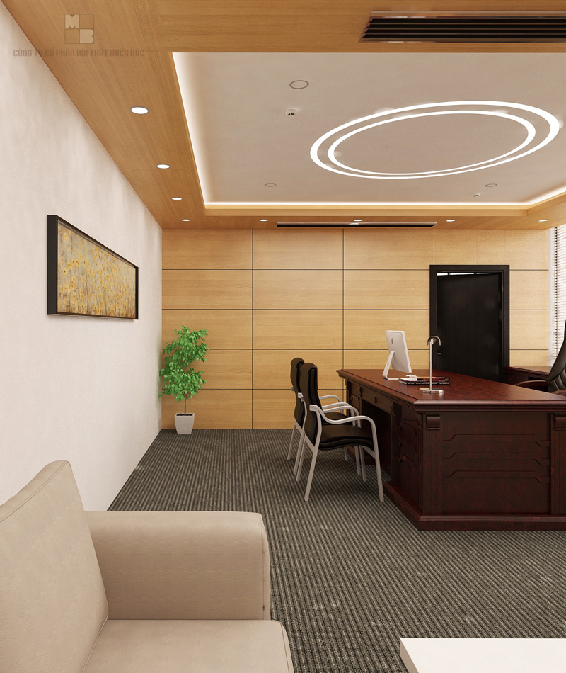 Thiết kế văn phòng cao cấp - Phòng tổng giám đốc đẳng cấp - H3